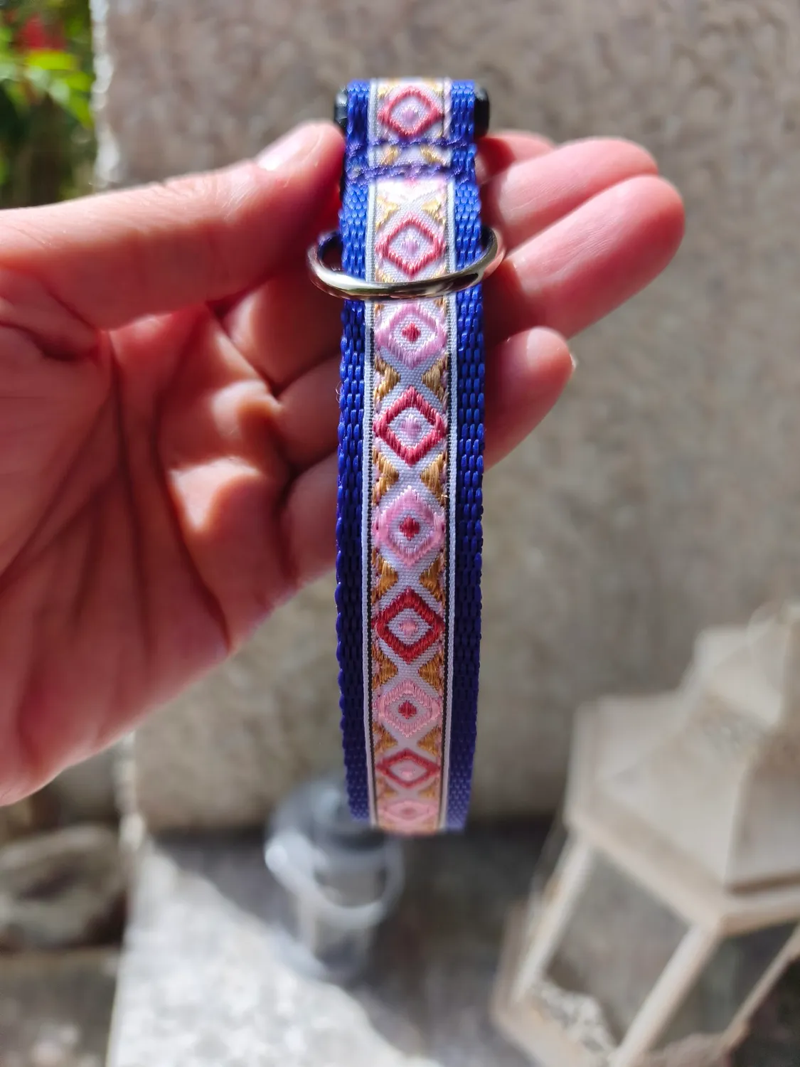 Anja for Dogs Rombi Viola mix collare cane regolabile 30-45 cm