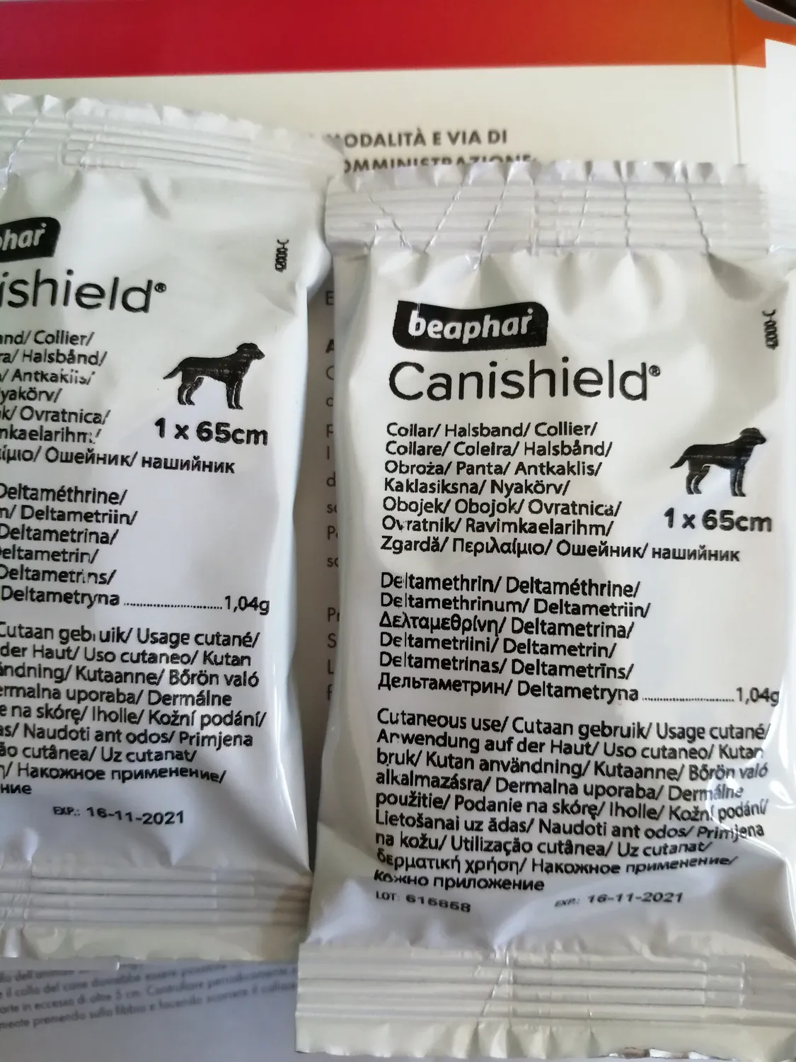 Beaphar Canishield collare antiparassitario 48 cm S/M deltametrina
