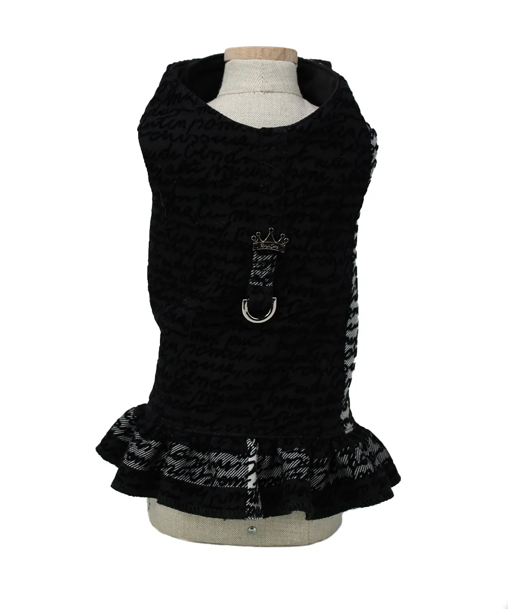 Royal Dog Words Girl pettorina gabardine con gonna