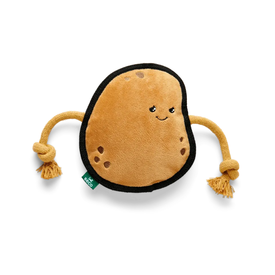 Beco Pets Piper Patata peluche cane con corda e squittio
