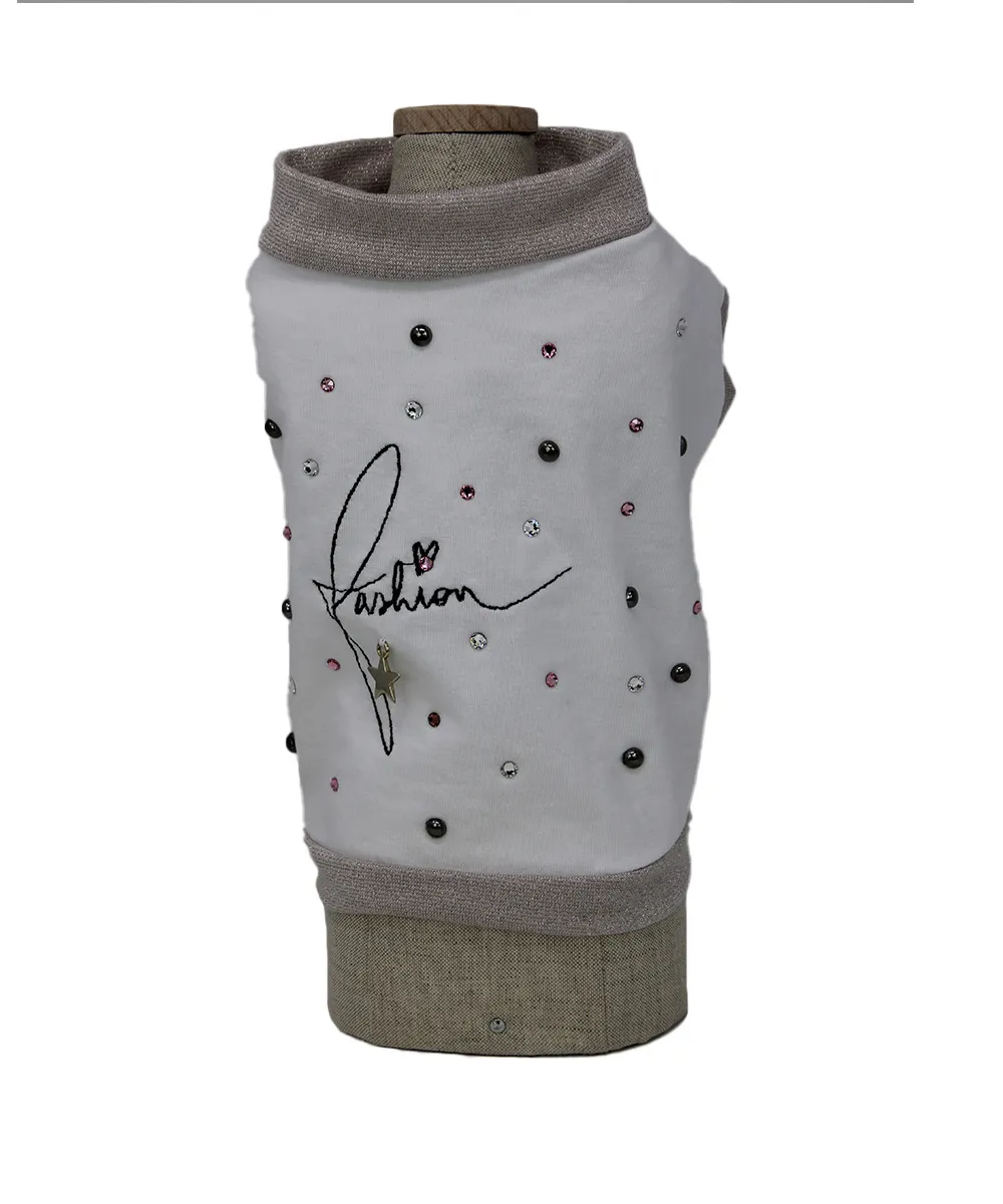 Royal Dog Fashion T-shirt cane jersey borchie Swarovski