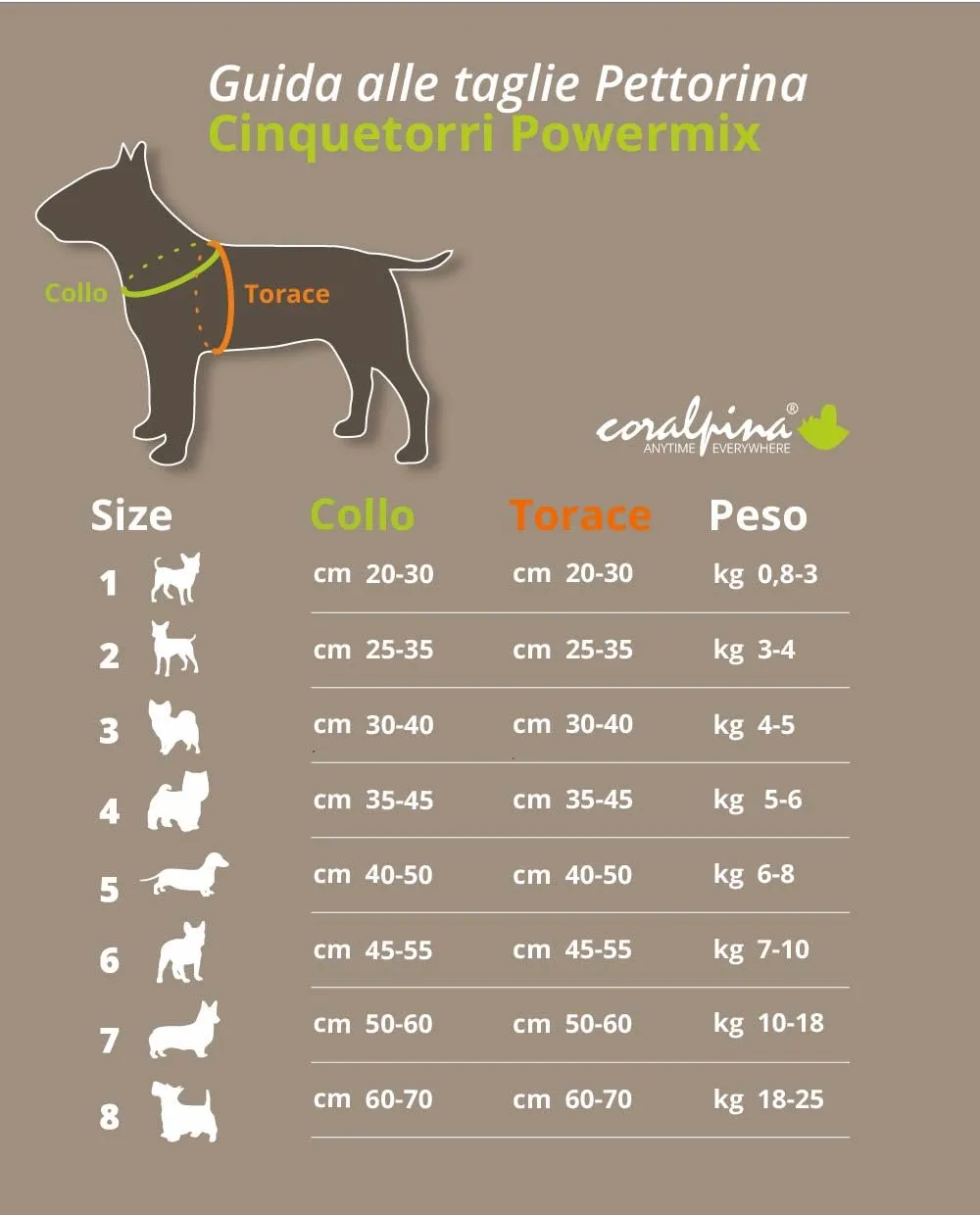 Coralpina Powermix pettorina giallo melange 1 resistente