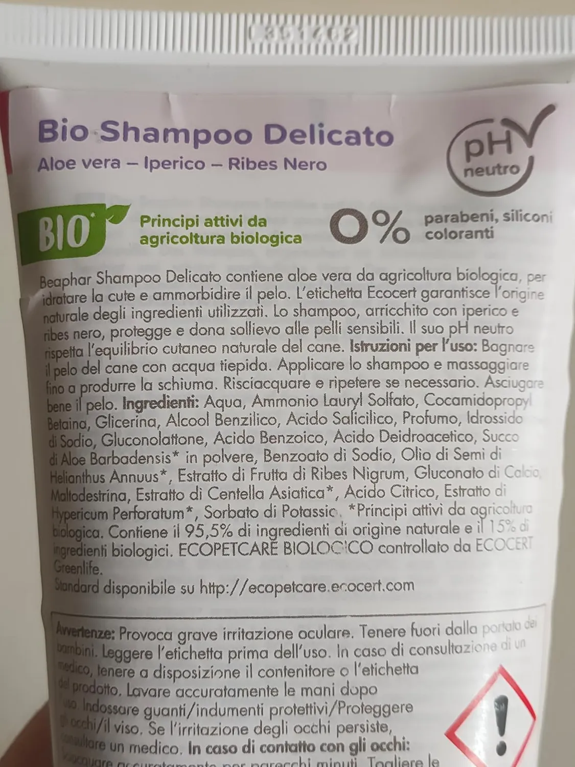 Beaphar Bio Shampoo Sensitive shampoo cane cute sensibile 200 ml