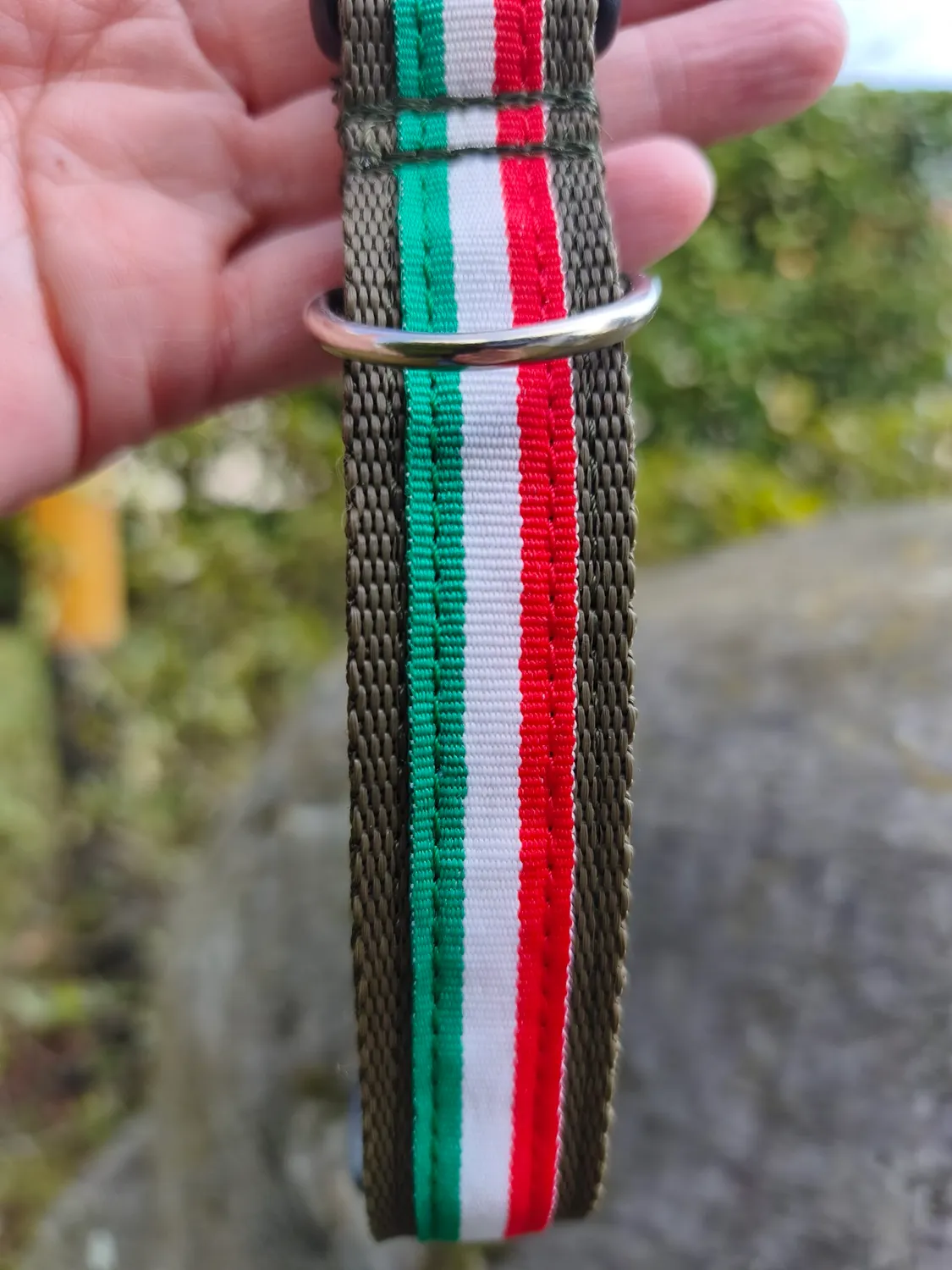 Anja for Dogs Italia collare cane verde militare
