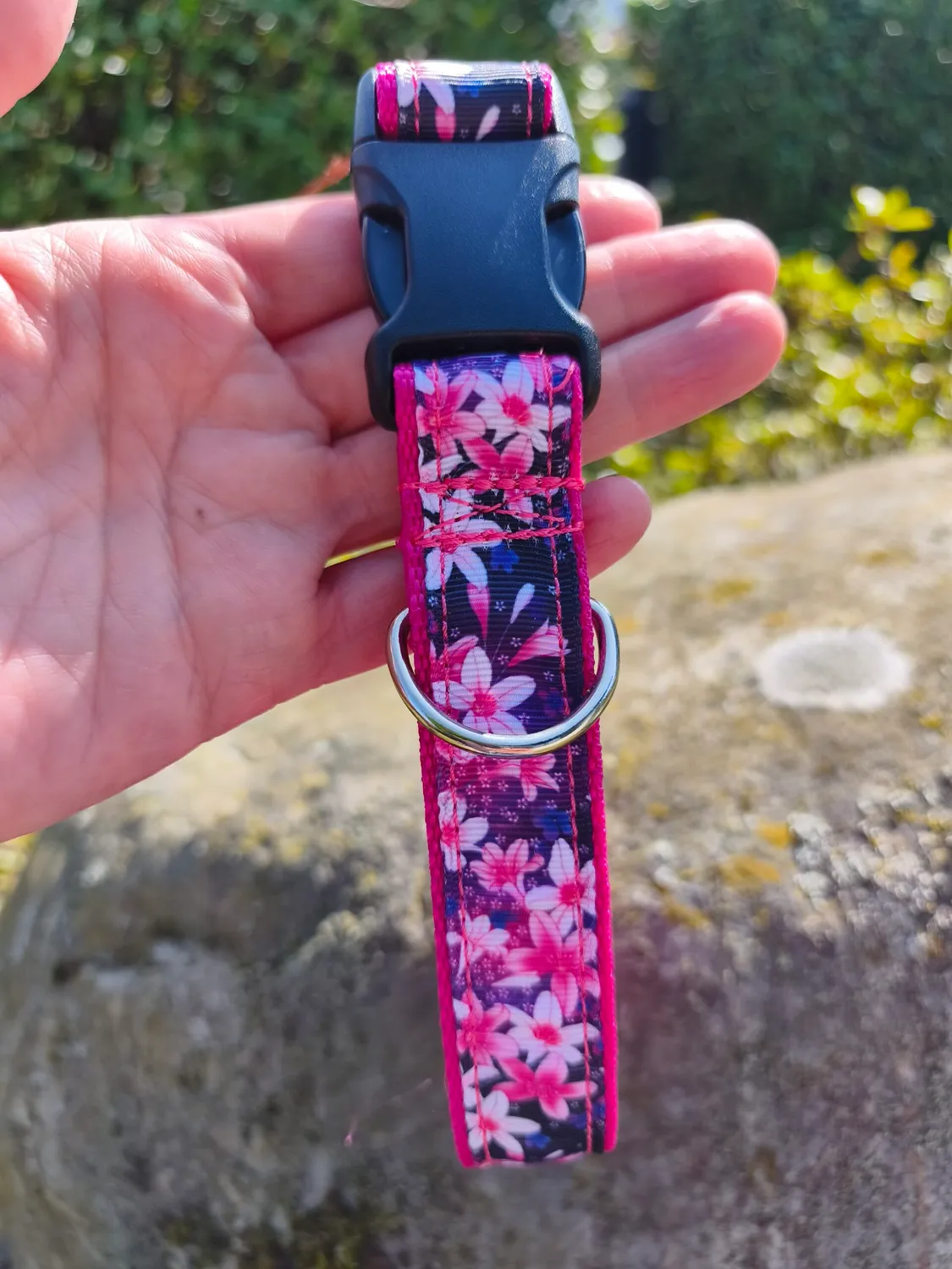 Anja for Dogs Fiori collare fucsia 2,5 cm
