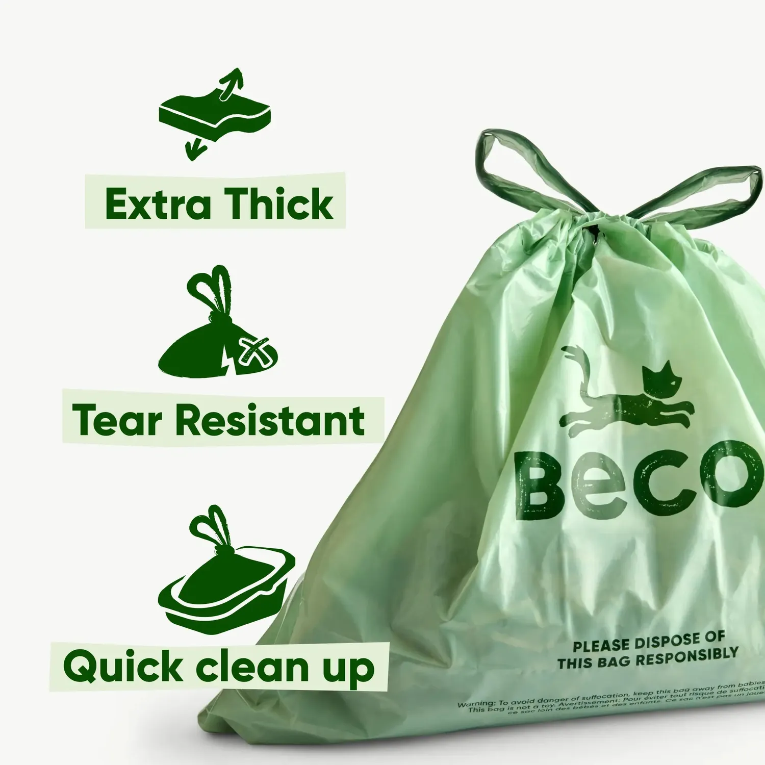 Beco Pets fodere lettiera gatto extraspesse con lacci