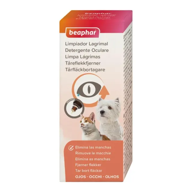 Beaphar Tear Stain Remover detergente occhi 50 ml cani gatti