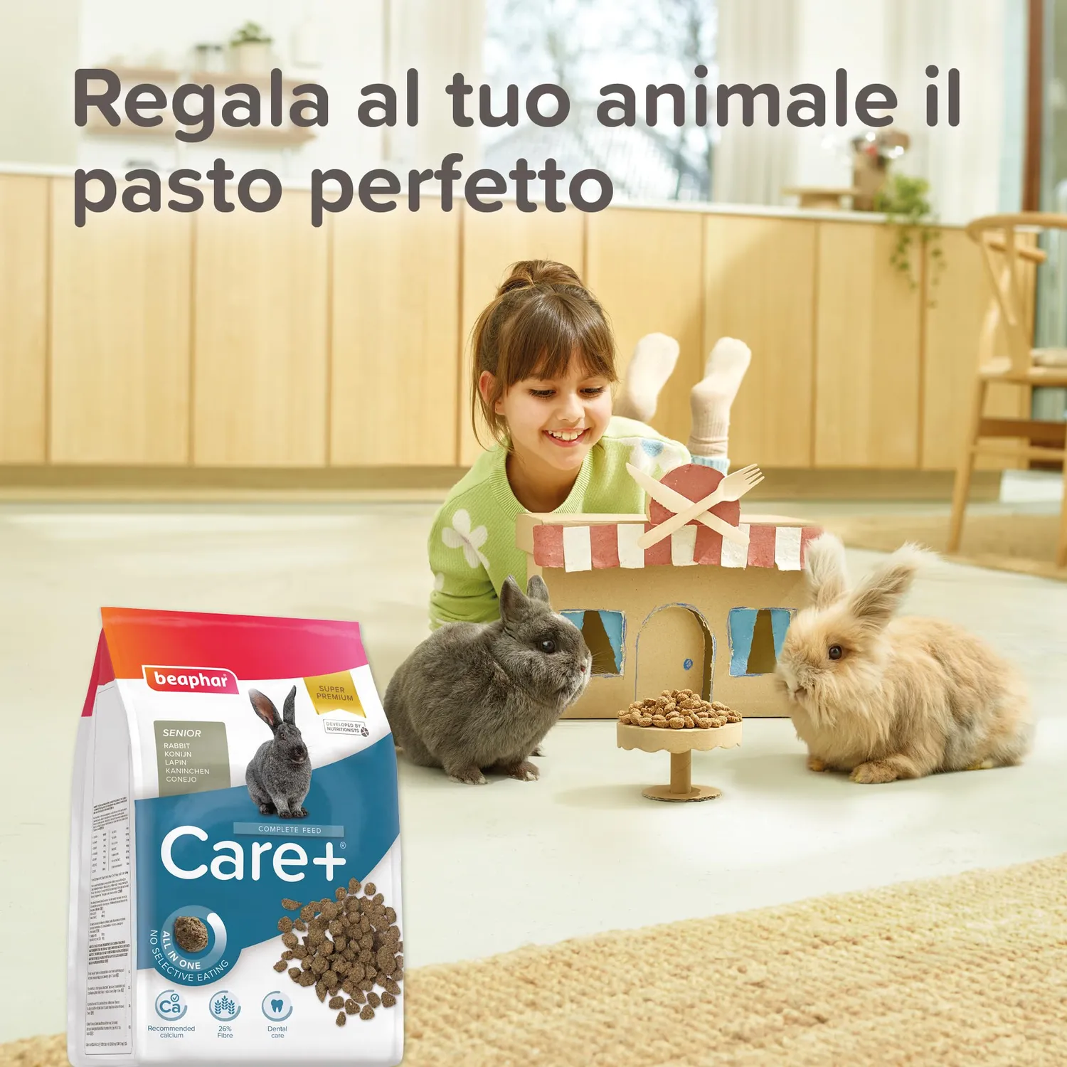 Beaphar CARE+ Senior Rabbit Mangime 1,5 kg senza zuccheri