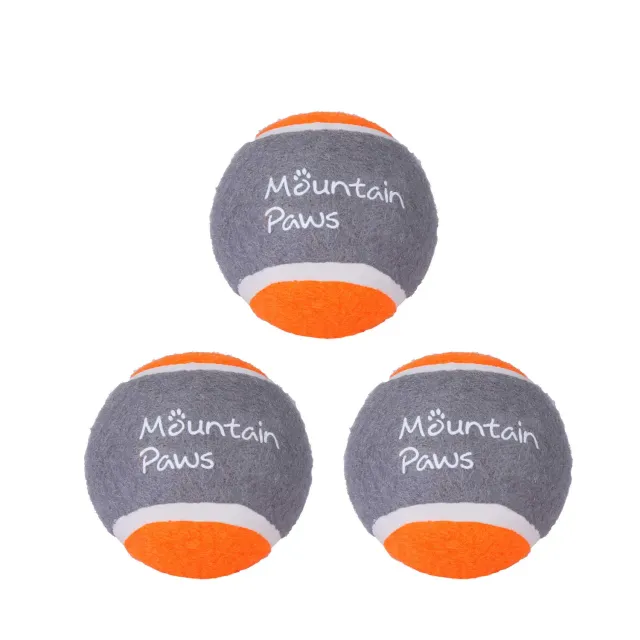 Mountain Paws palline tennis cane arancioni 3 pezzi