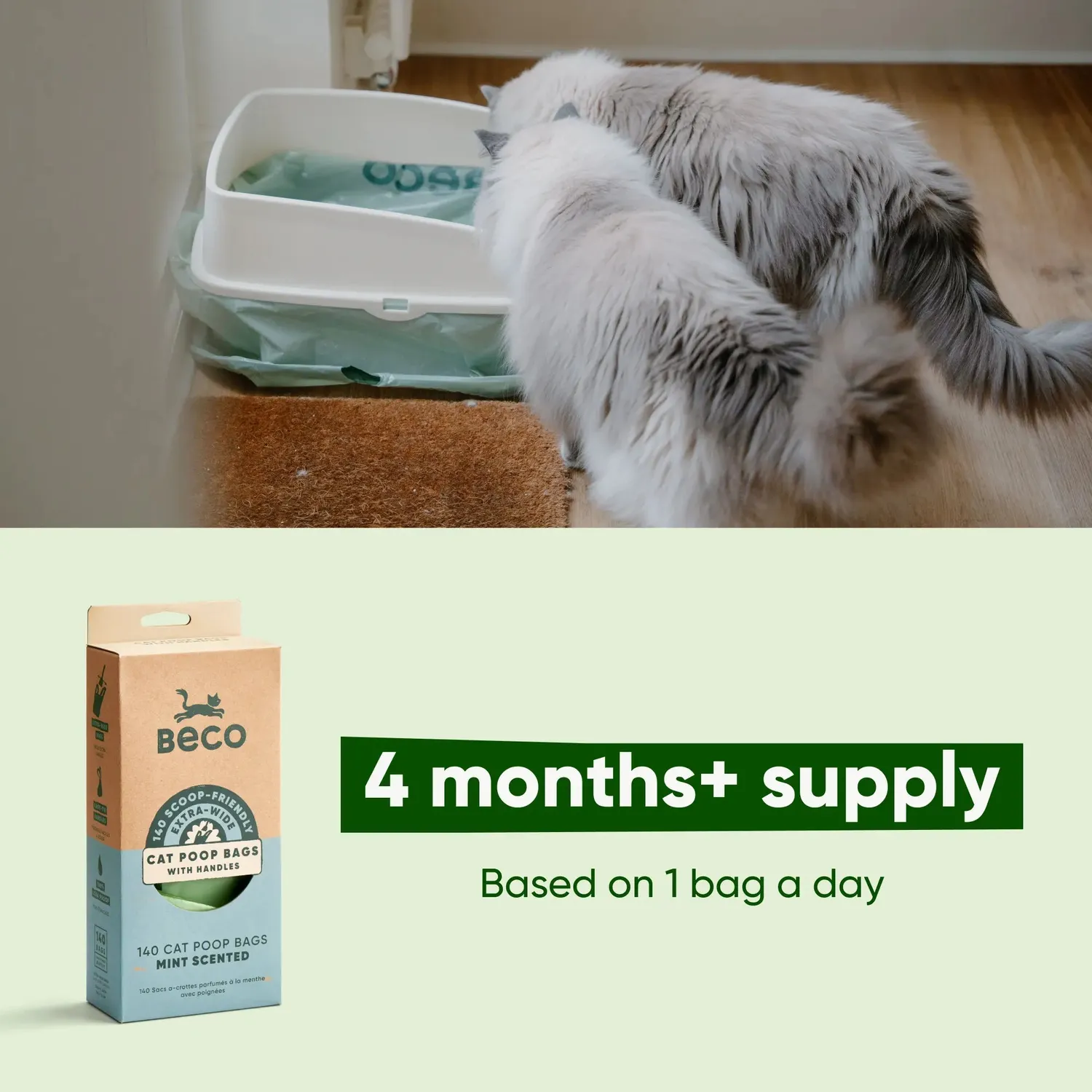 Beco Pets sacchetti lettiera gatto menta