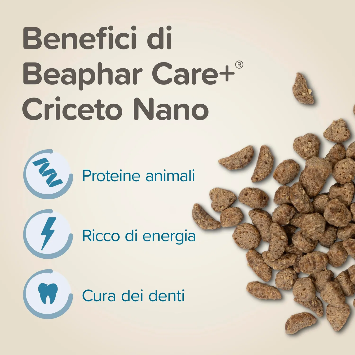 Beaphar Care+ Criceto Nano mangime estruso 700 g omega 3-6