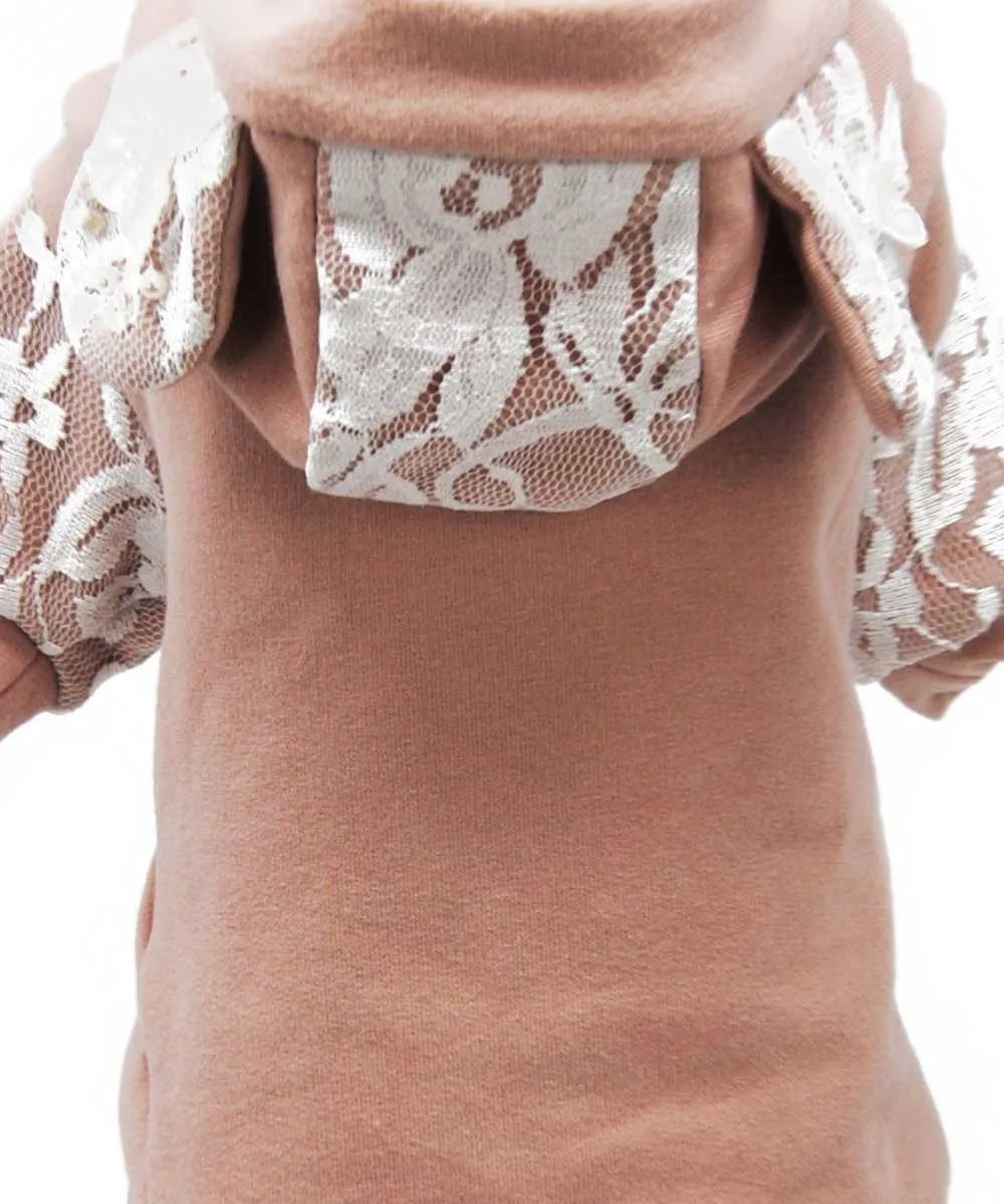 Royal Dog Elegante felpa cane rosa antico pizzo S-XXL