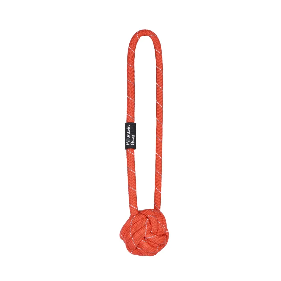 Mountain Paws Ball Rope gioco cane corda arancione