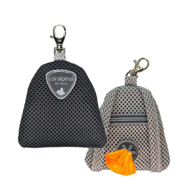 Coralpina Cinquetorri Zainello porta sacchetti cane nero/grigio rifrangente