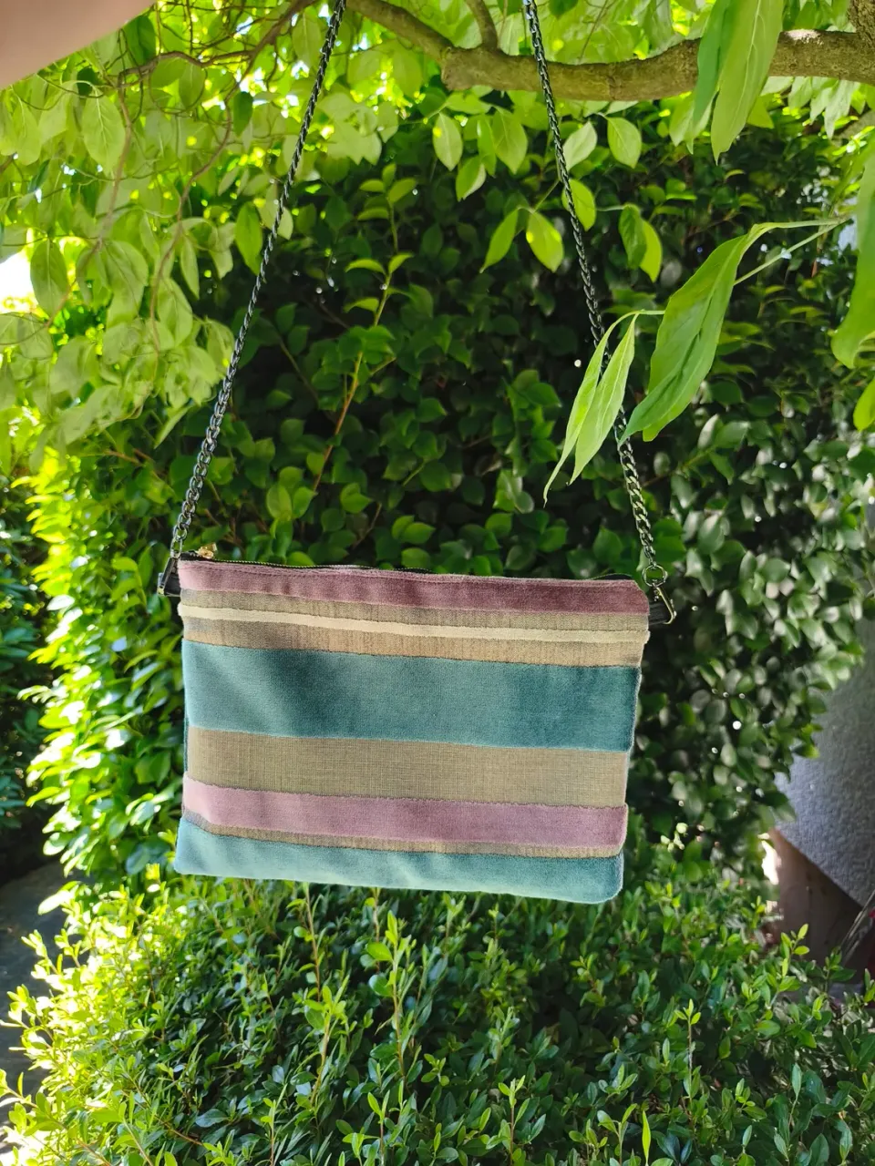 Anja for Dogs Pochette borsa azzurro lilla pezzo unico