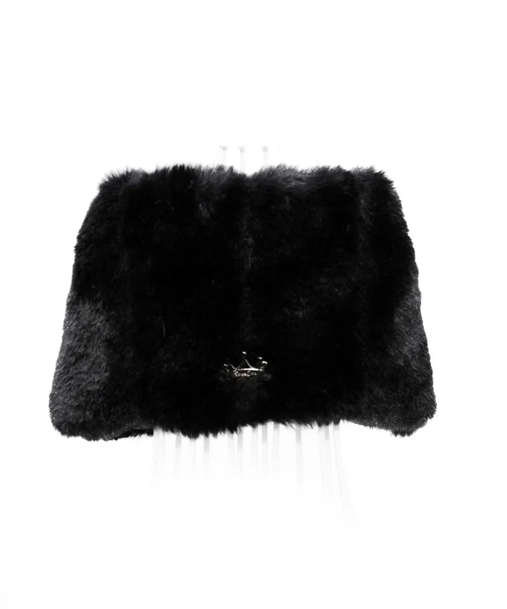 Royal Dog Moscow mantellina cane nera eco-pelliccia