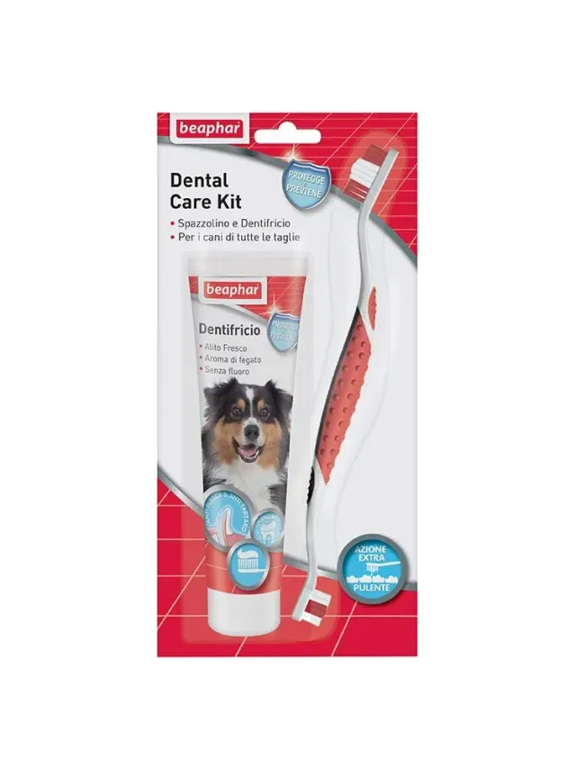 Beaphar Dental Care Kit Cane spazzolino dentifricio