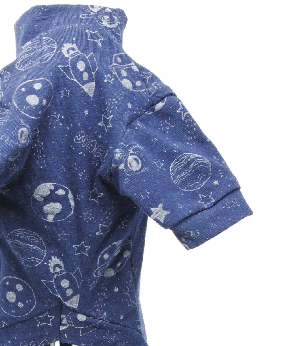 Royal Dog Planet pigiamino blu luminescente cotone