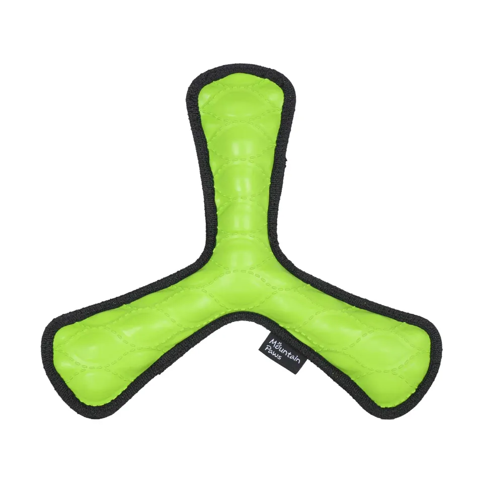 Mountain Paws Throw gioco cane in gomma verde arancione