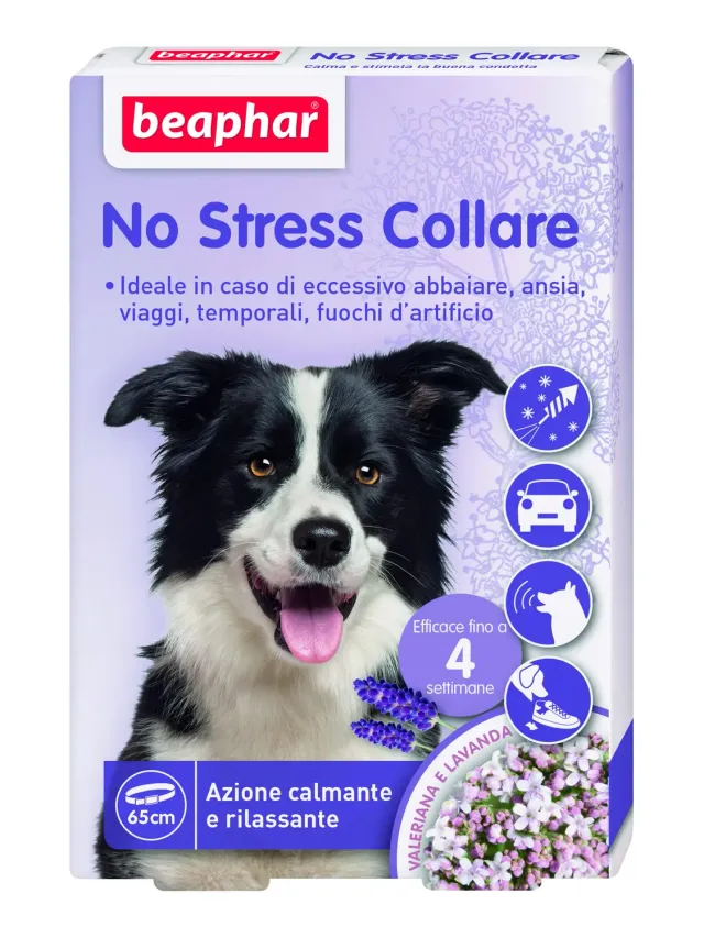 Beaphar No Stress collare calmante 65 cm grigio valeriana