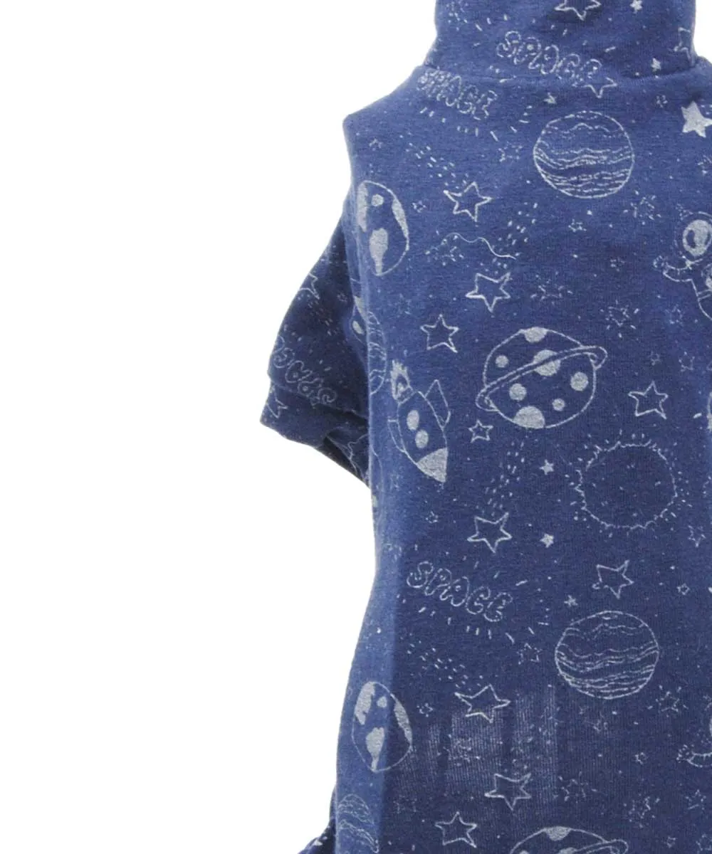 Royal Dog Planet pigiamino blu luminescente cotone