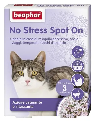 Beaphar No Stress Spot-On Gatto 3 Pipette Valeriana