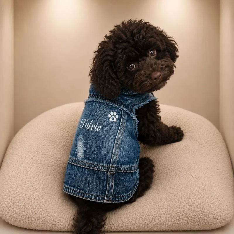 LabArt Dog Bomber giubbino cane denim made in Italy