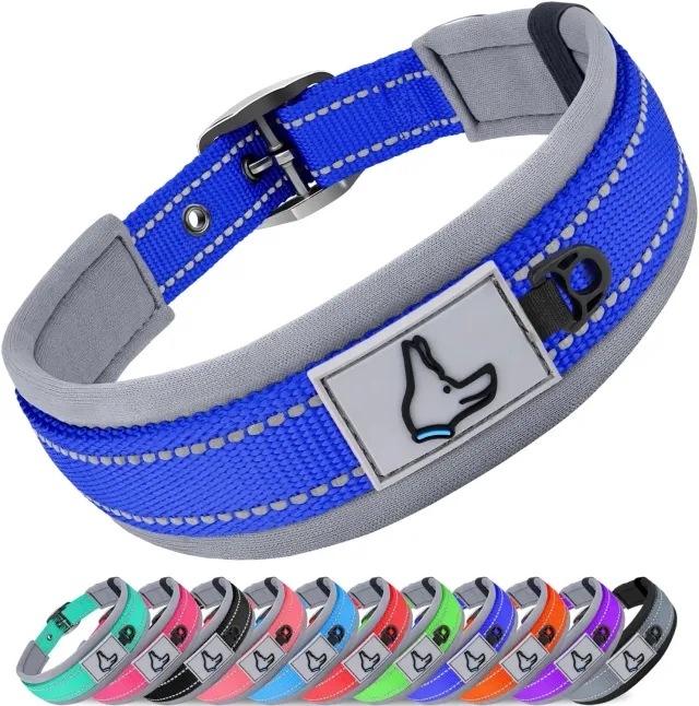 Joytale Collare Cane Imbottito Blu Scuro Taglia S Riflettente