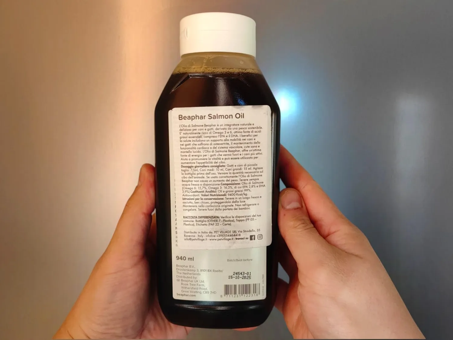 Beaphar Olio di Salmone 940 ml integratore omega 3