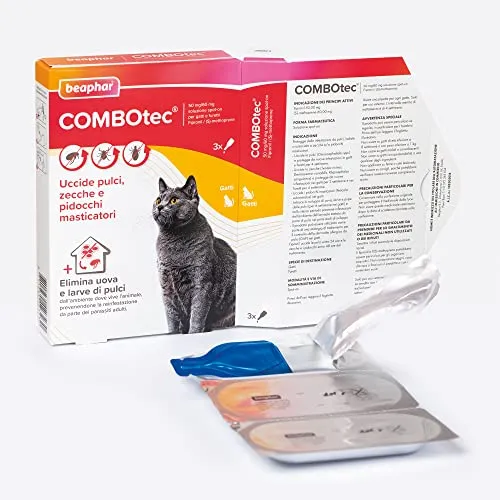 Beaphar Combotec antiparassitario gatti 3 pipette fipronil
