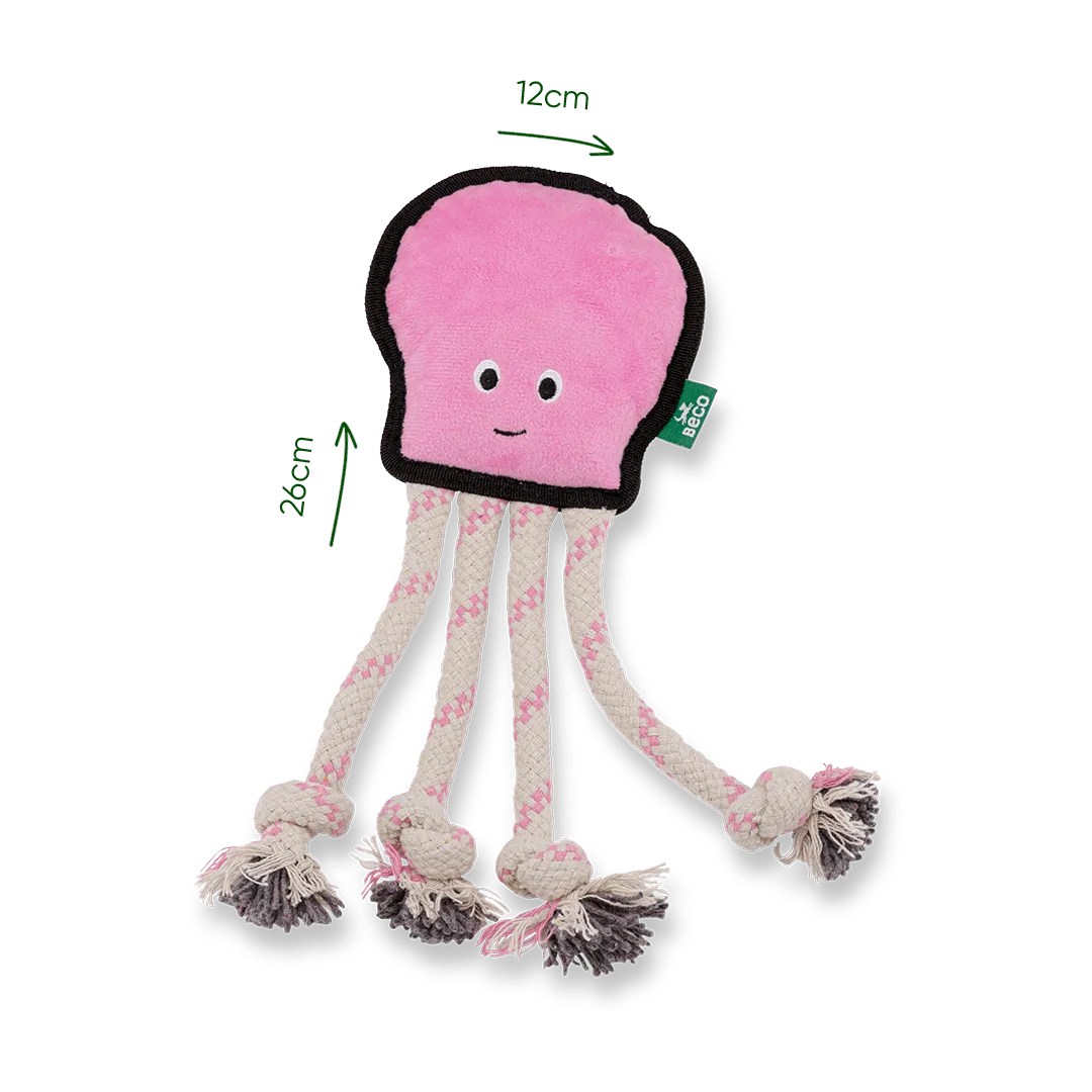 Beco Pets Plush Octopus giocattolo cane peluche resistente
