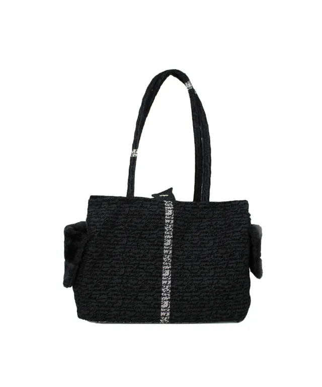 Royal Dog Words borsa trasportino cani nera