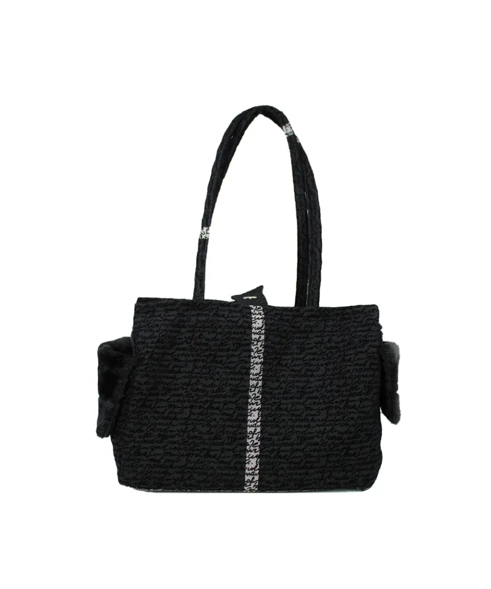 Royal Dog Words borsa trasportino cani nera