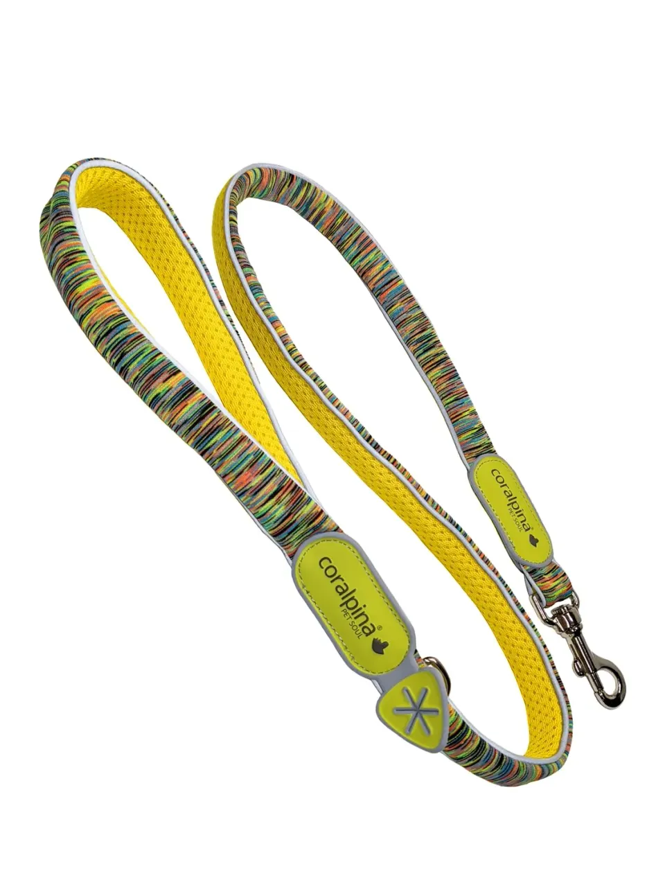 Coralpina Powermix guinzaglio giallo melange 7/8 rifrangente