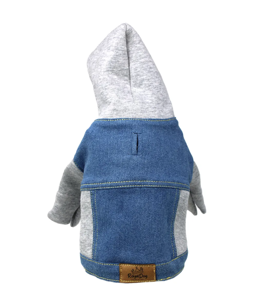 Royal Dog Giubbino Jeans con felpa cane unisex