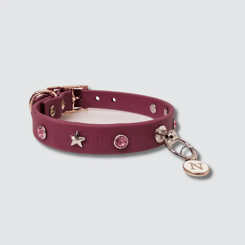 LabArt Dog Strass coordinato guinzaglio collare rubino