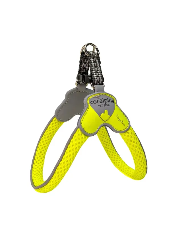 Coralpina Cinquetorri Mini Pettorina XXS Giallo Fluo Taglia Piccola