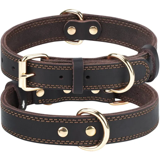 Joytale collare in pelle marrone M 30-39 cm