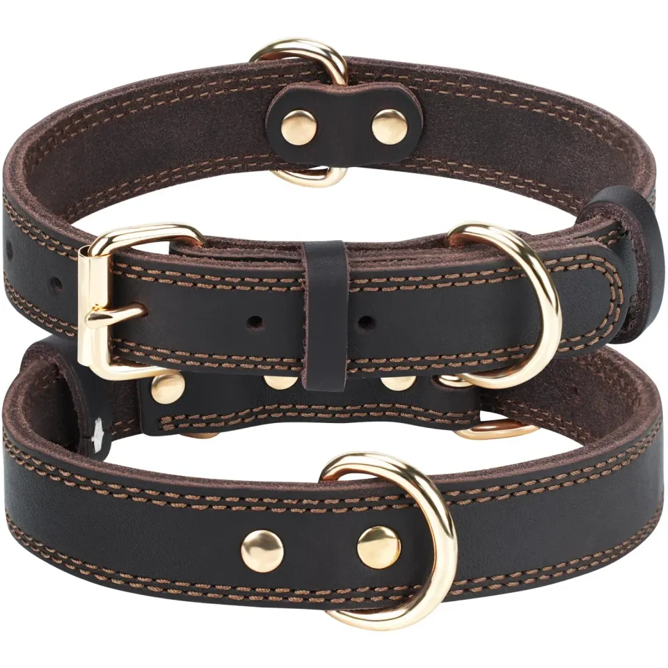 Joytale collare in pelle marrone M 30-39 cm
