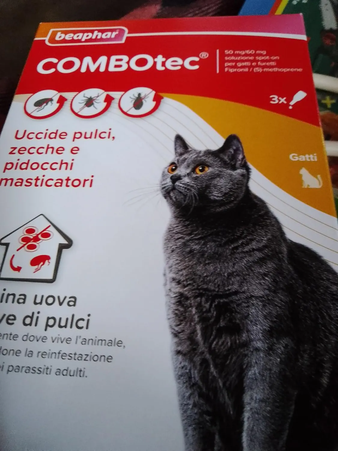 Beaphar Combotec antiparassitario gatti 3 pipette fipronil