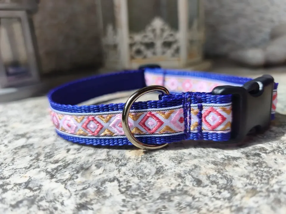Anja for Dogs Rombi Viola mix collare cane regolabile 30-45 cm