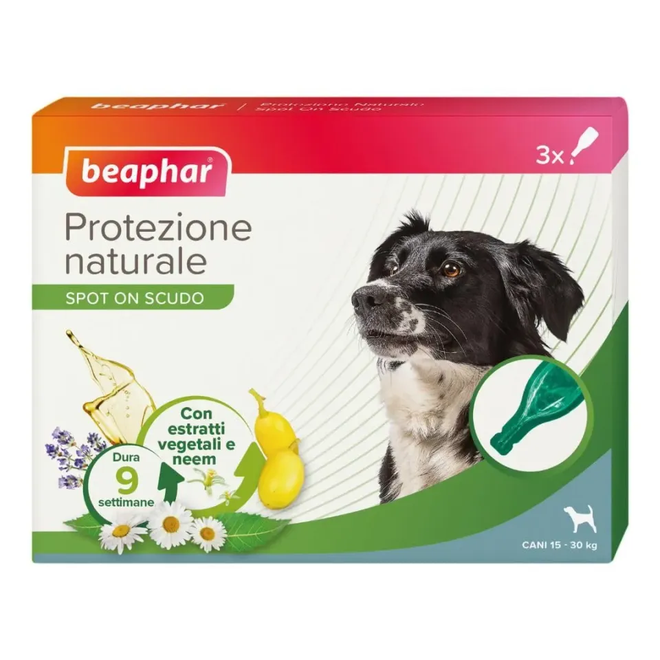 Beaphar Protezione Naturale Spot-On Cane Medio 3 pipette