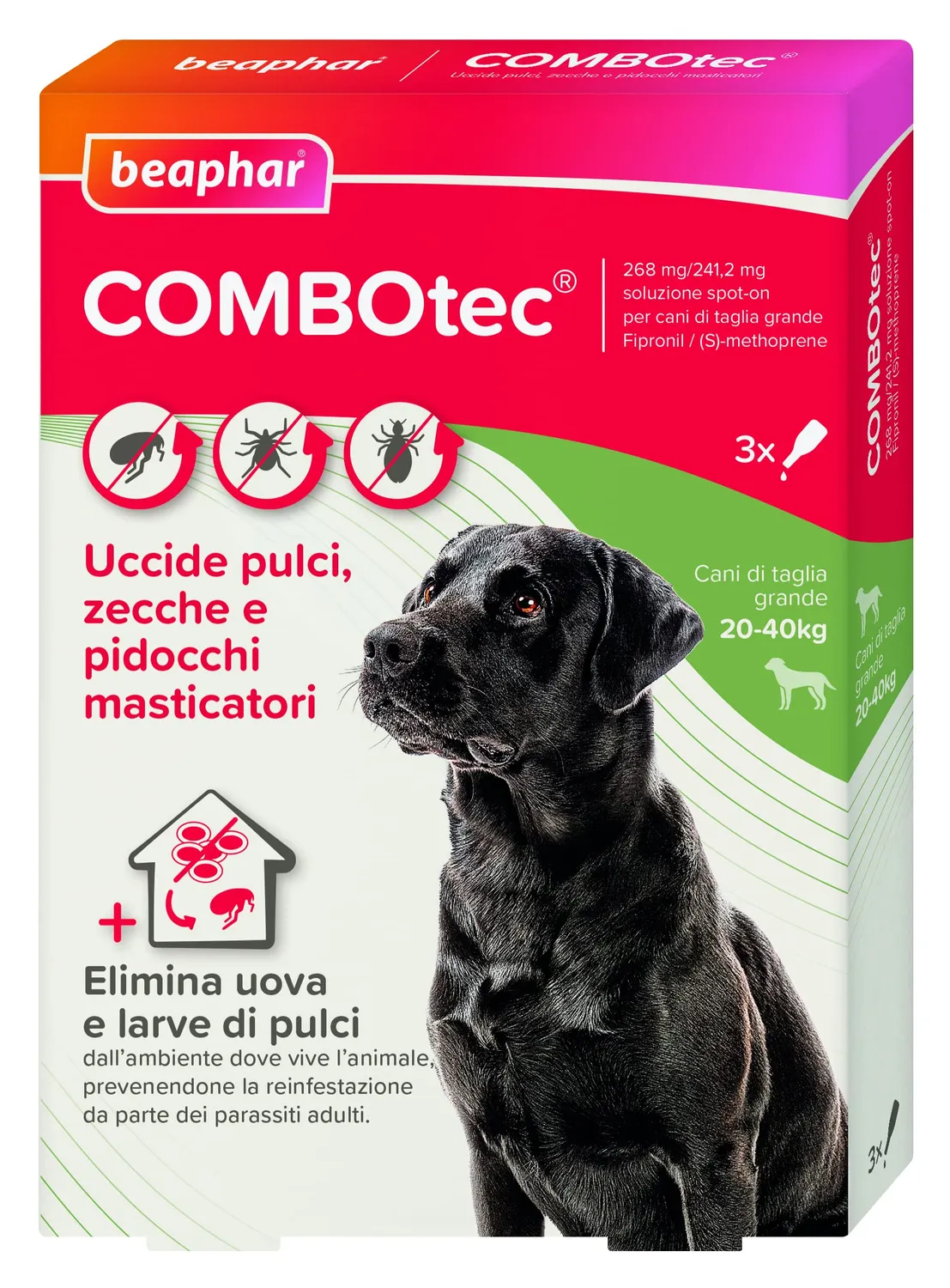 Beaphar Combotec antiparassitario cane 2-10 kg 3 pipette pulci