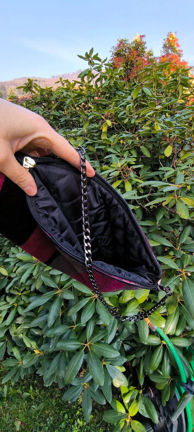 Anja for Dogs Pochette borsa lilla fucsia bordeaux handmade