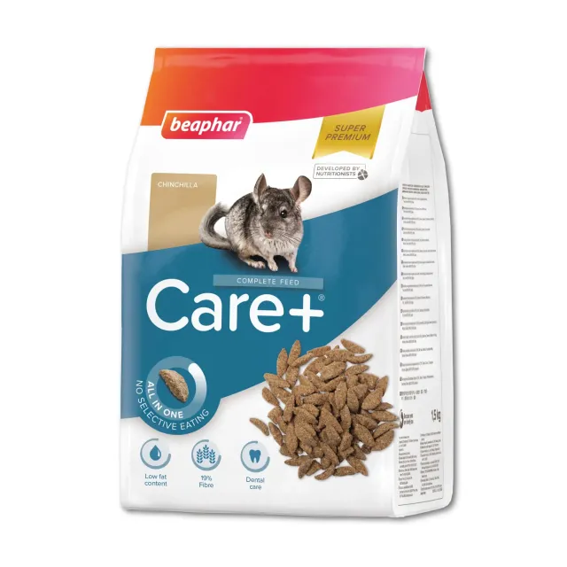 Beaphar CARE+ Chinchilla Mangime 1,5 kg ricco di fibre