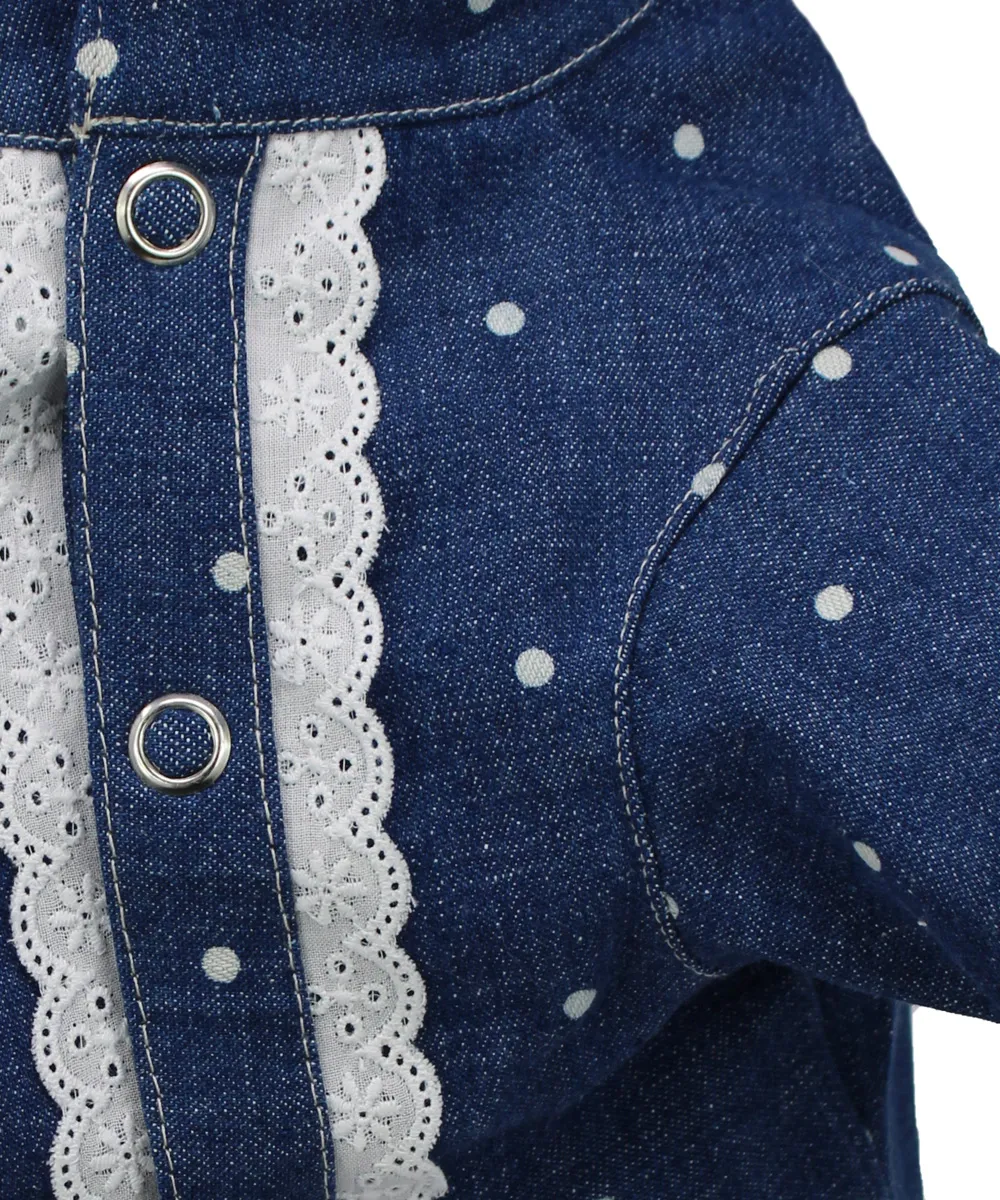 Royal Dog Korean Shirt camicia cane denim pizzo