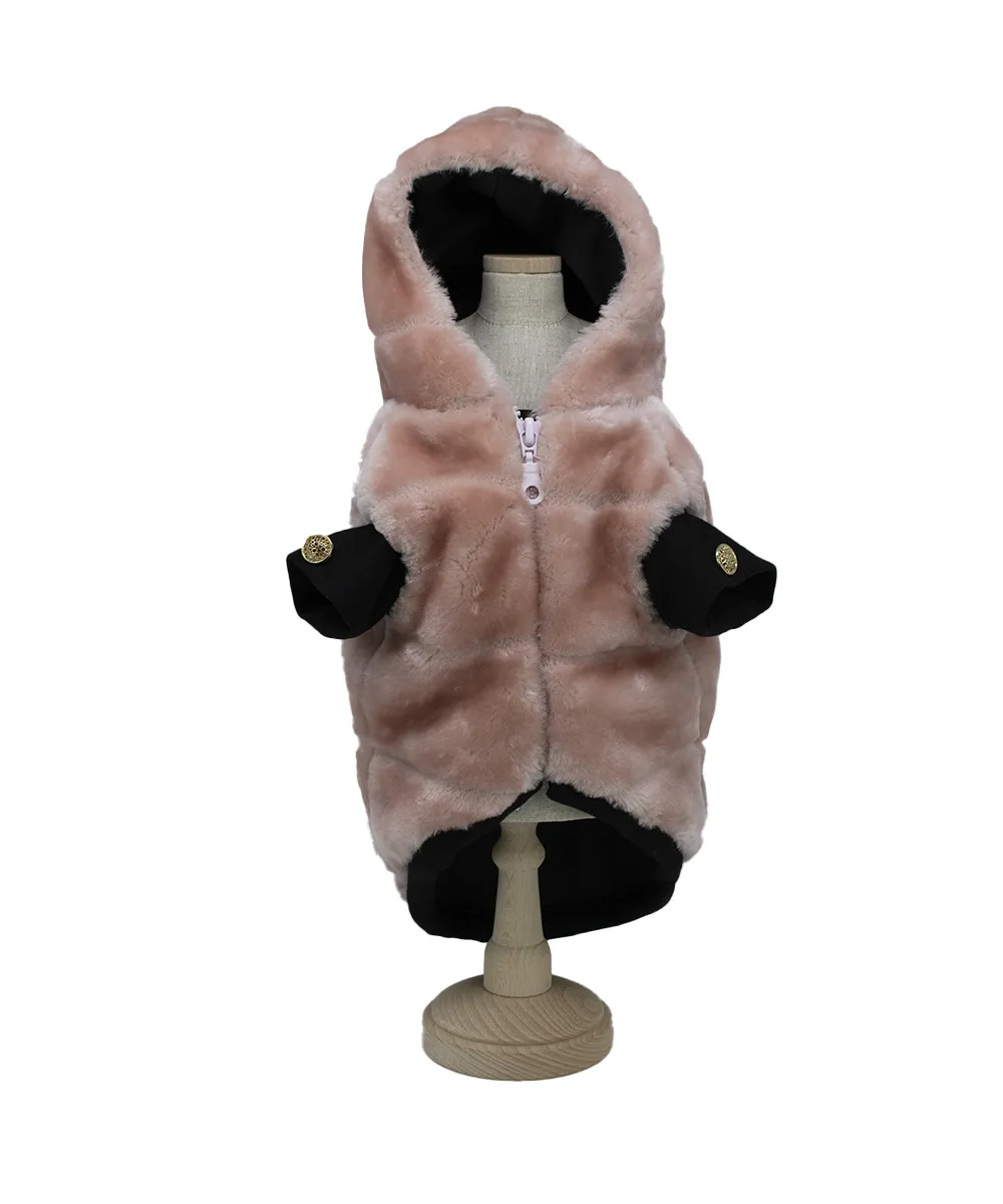 Royal Dog Burian Girl pellicciotto cane cappuccio zip