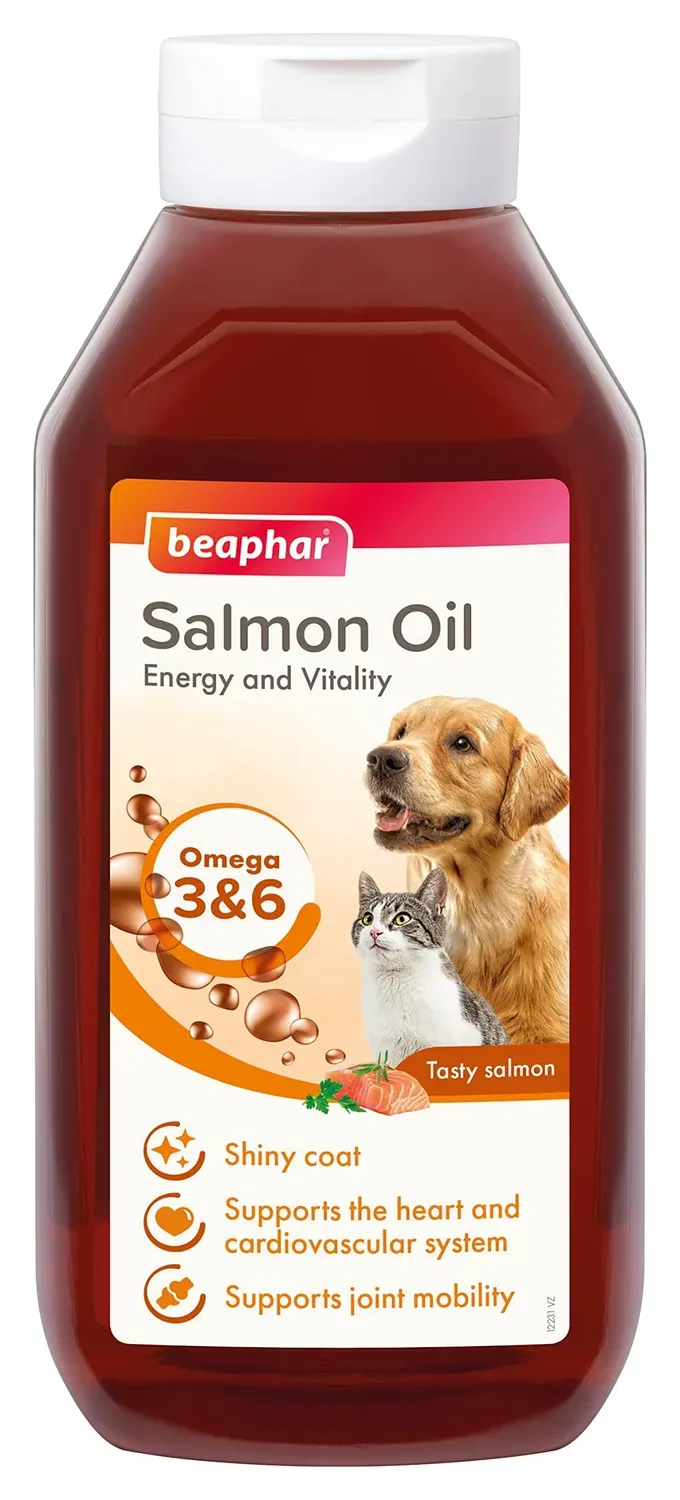 Beaphar Olio di Salmone integratore 430ml cani gatti omega 3