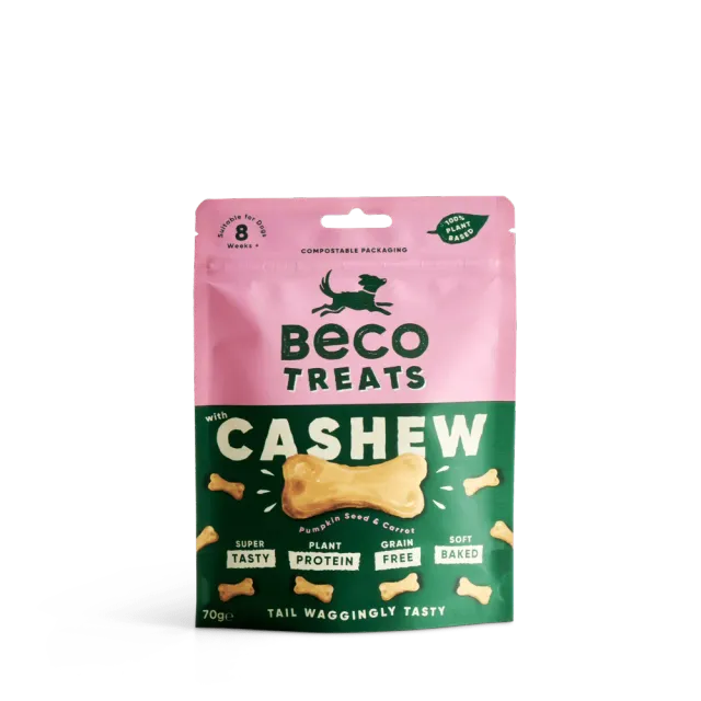 Beco Pets Cashew biscotti cane anacardi carota tascabili