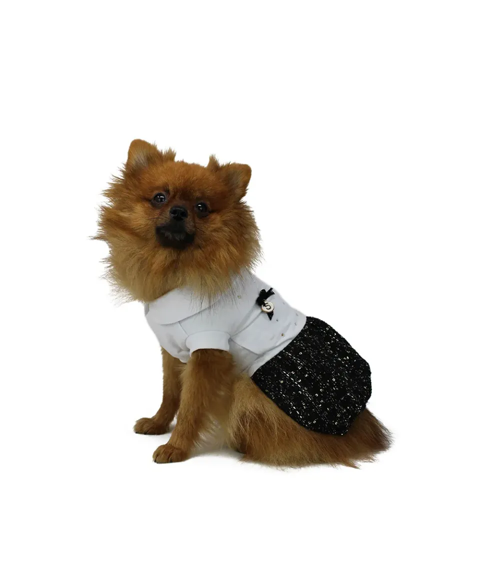 Royal Dog Ballon Dress vestitino trama Chanel